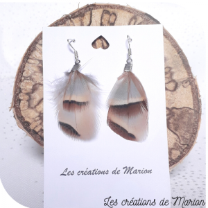 Boucles d'oreille plumes