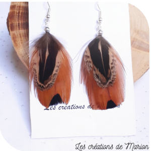 Boucles d'oreille plumes