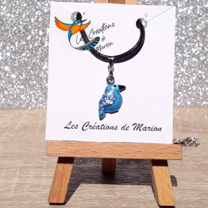 Oiseau bleu et paillettes